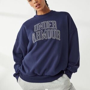 🆕💖NWT UA Navy Icon Terry Crewneck